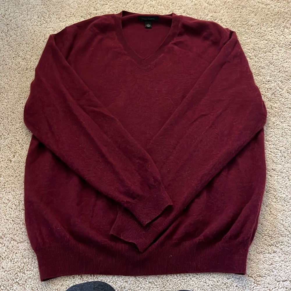 Men’s Maroon Cashmere Sweater